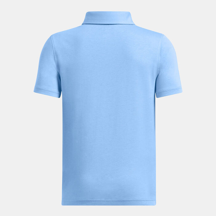 Under Armour Kids' Icon Polo Shirt Blue Under Armour Kids' Icon Polo Shirt Blue image number 1