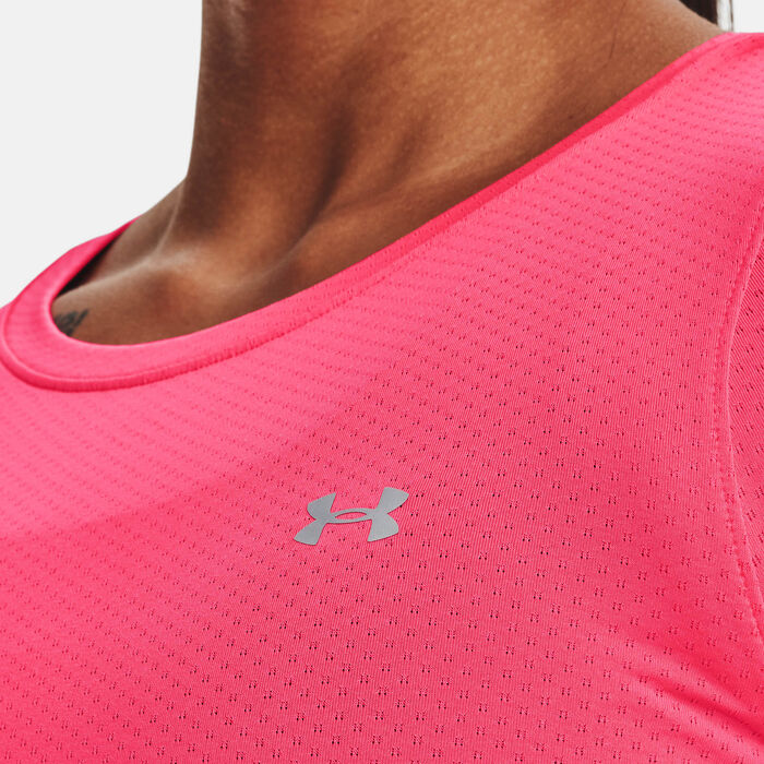 Under Armour Women's HeatGear® Armour Training T-Shirt Pink Under Armour Women's HeatGear® Armour Training T-Shirt Pink image number 3