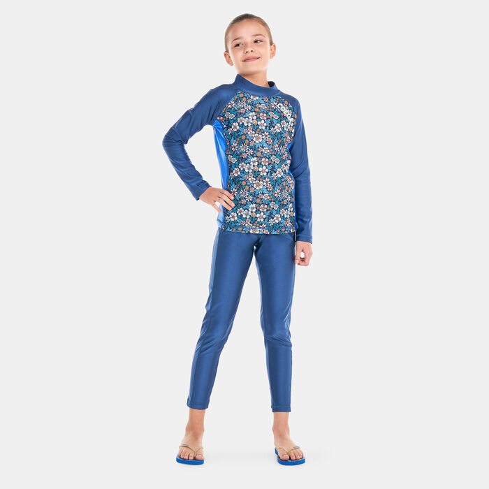 COEGA Kids' Floral Swimming Leggings Blue image number 2