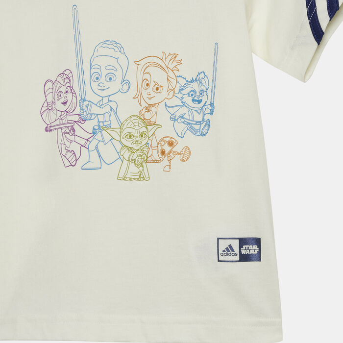 adidas Kids' x Star Wars Young Jedi T-Shirt and Shorts Set White adidas Kids' x Star Wars Young Jedi T-Shirt and Shorts Set White image number 2