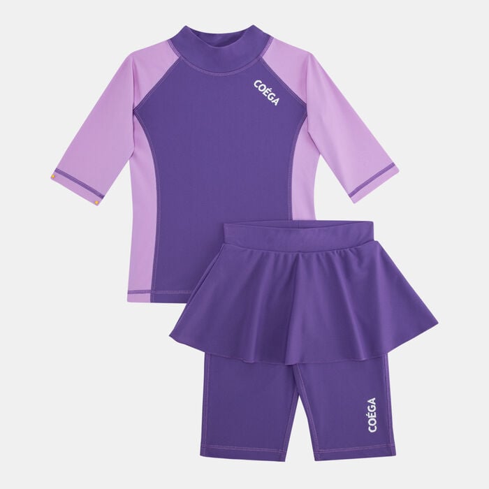 COEGA Kids' Skirted 2-Piece Swimsuit Purple COEGA Kids' Skirted 2-Piece Swimsuit Purple image number 0