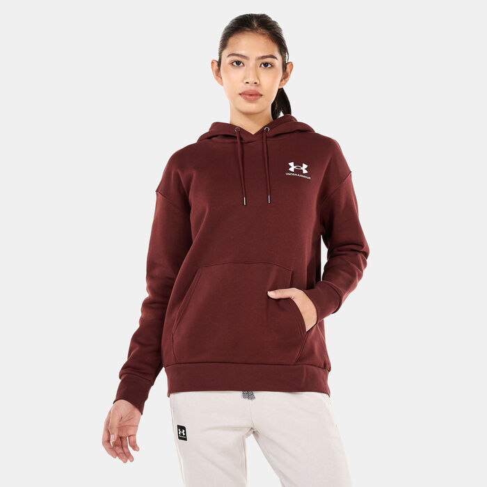 Under Armour Women's UA Essential Fleece Hoodie Red Under Armour Women's UA Essential Fleece Hoodie Red image number 0