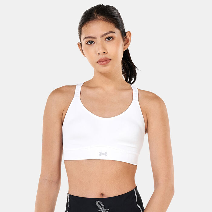 Under Armour Women's Infinity Mid Covered Medium-Support Training Sports Bra White Under Armour Women's Infinity Mid Covered Medium-Support Training Sports Bra White image number 0