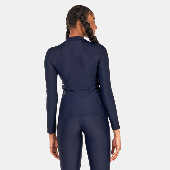 Speedo Women's Logo Long-Sleeve Rashguard Blue Speedo Women's Logo Long-Sleeve Rashguard Blue image number 1