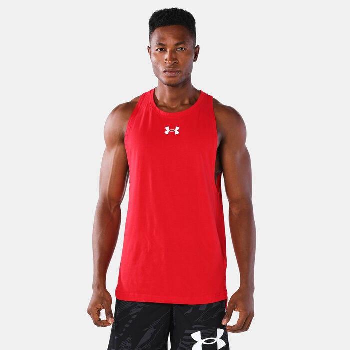 Under Armour Men's Baseline Cotton Tank Top Red image number 0
