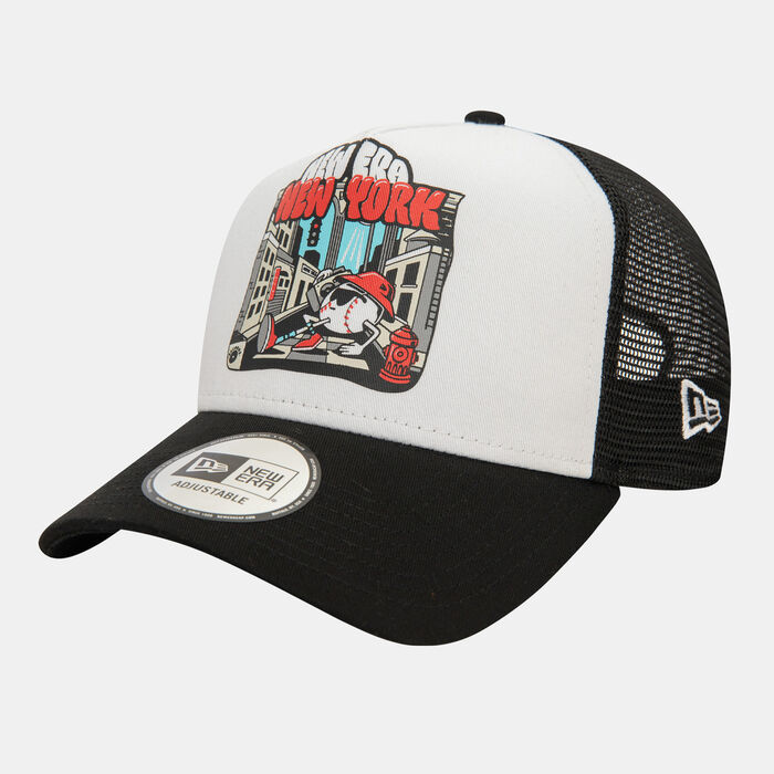 New Era Men's New York Graphic Print Trucker Cap Black New Era Men's New York Graphic Print Trucker Cap Black image number 3