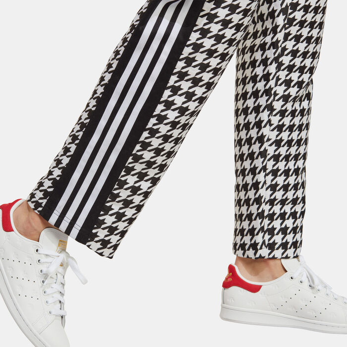 adidas Originals Women's Houndstooth Wide Leg Joggers Black adidas Originals Women's Houndstooth Wide Leg Joggers Black image number 3