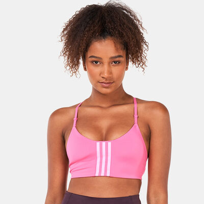 adidas Women's Aeroimpact Training Light Support Sports Bra Pink