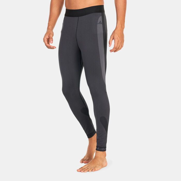 adidas Men’s PRIMEKNIT Yoga Seamless Training 7/8 Tights Grey image number 0