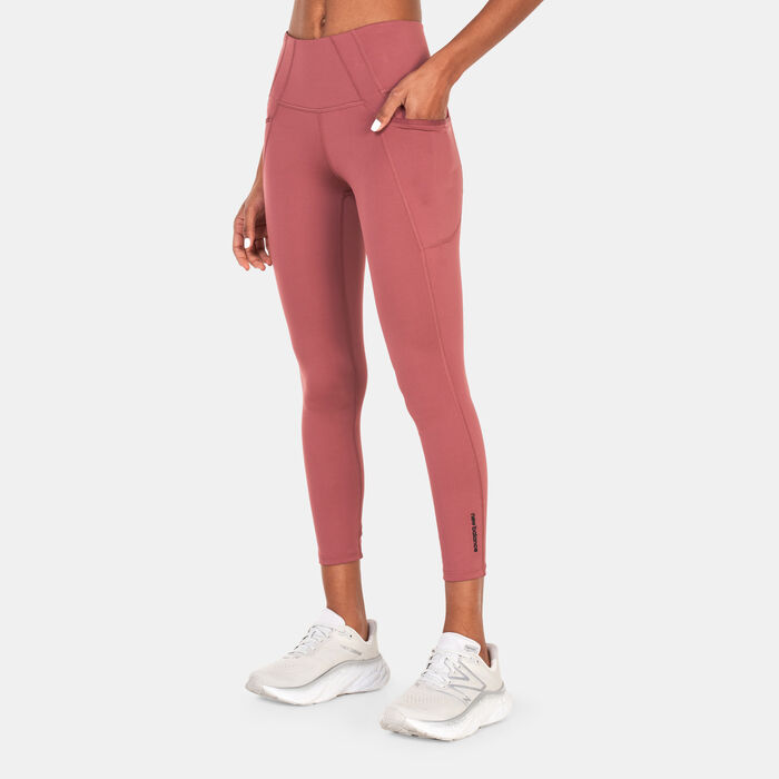 New Balance Women's Shape Shield 7/8 High Rise Pocket Leggings Red image number 0