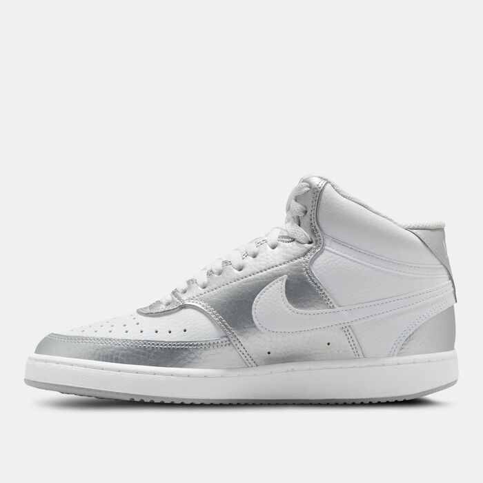 Nike Women's Court Vision Mid Shoes White Nike Women's Court Vision Mid Shoes White image number 2
