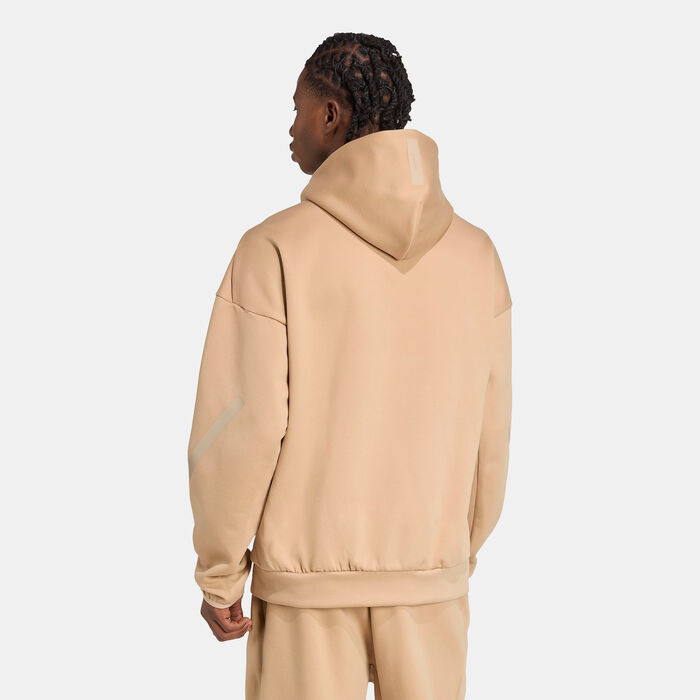adidas Men's Z.N.E. Full-Zip Hoodie Brown adidas Men's Z.N.E. Full-Zip Hoodie Brown image number 1