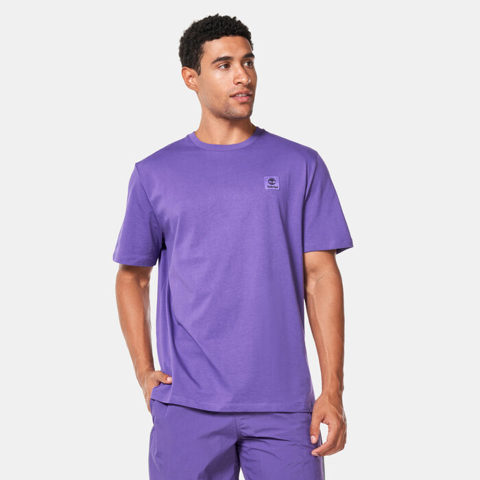 Timberland Men's Woven Badge T-Shirt Purple image number 0