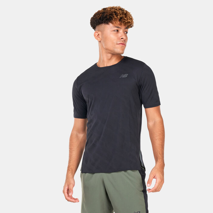 New Balance Men's Speed Jacquard T-Shirt Black New Balance Men's Speed Jacquard T-Shirt Black image number 0