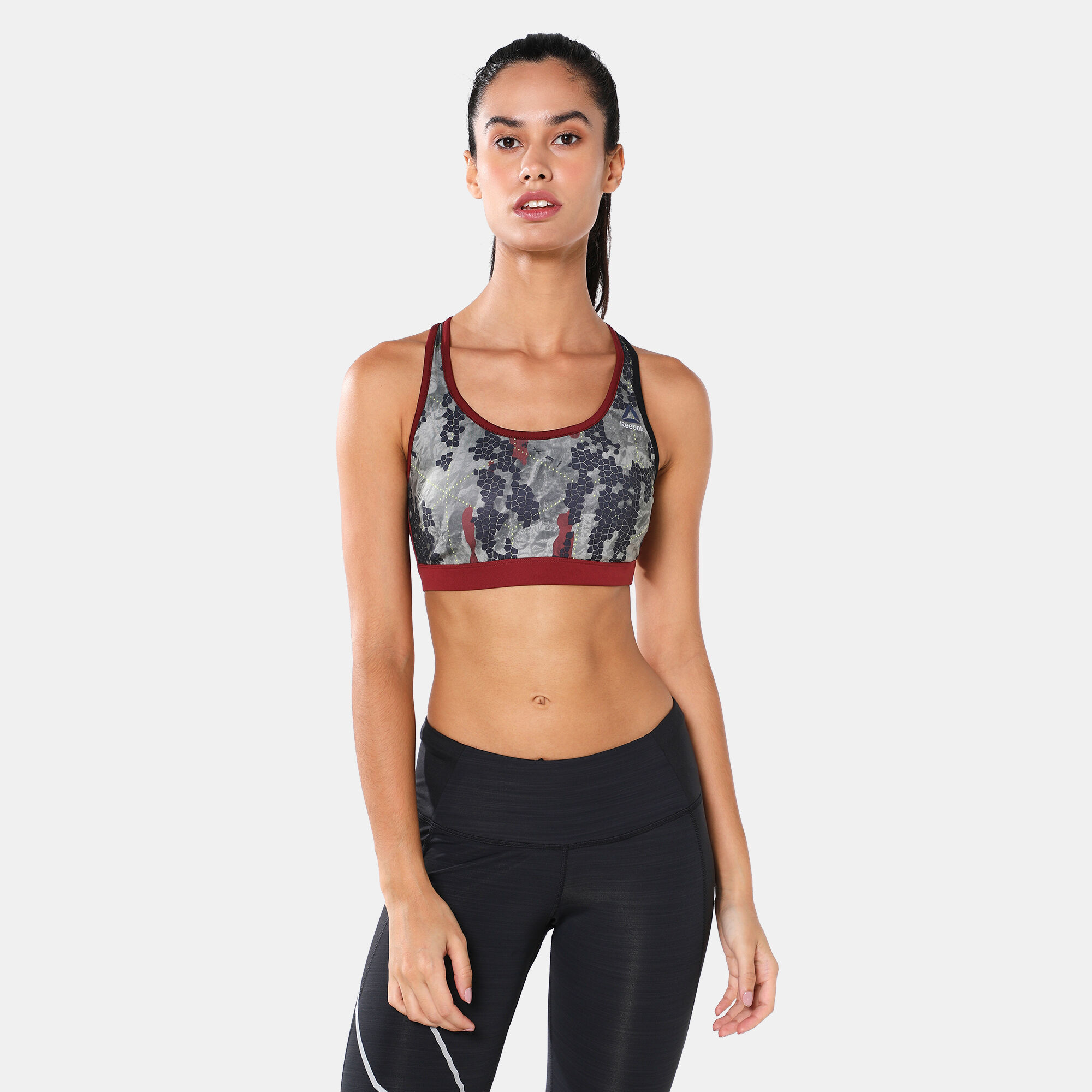 Buy Reebok Women s Obstacle Terrain Racing Sports Bra Multi Color