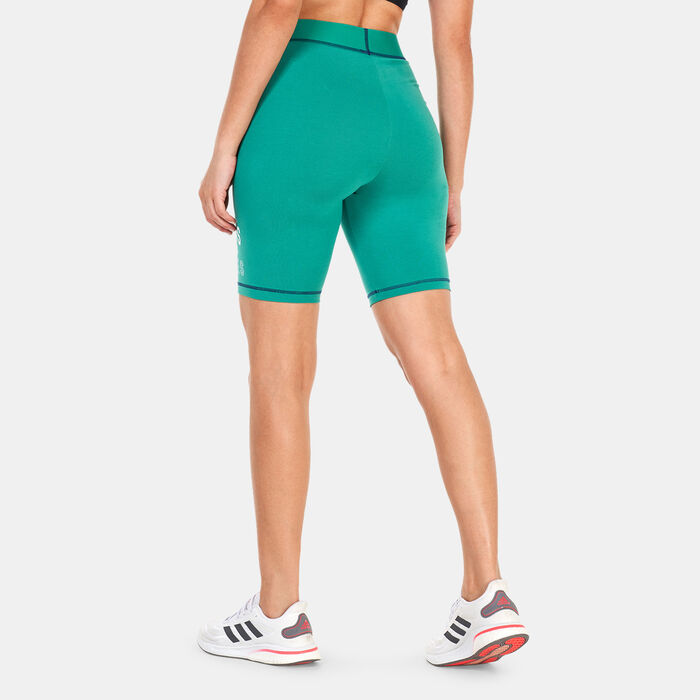 adidas Women's Sport Statement Bike Shorts Green adidas Women's Sport Statement Bike Shorts Green image number 1