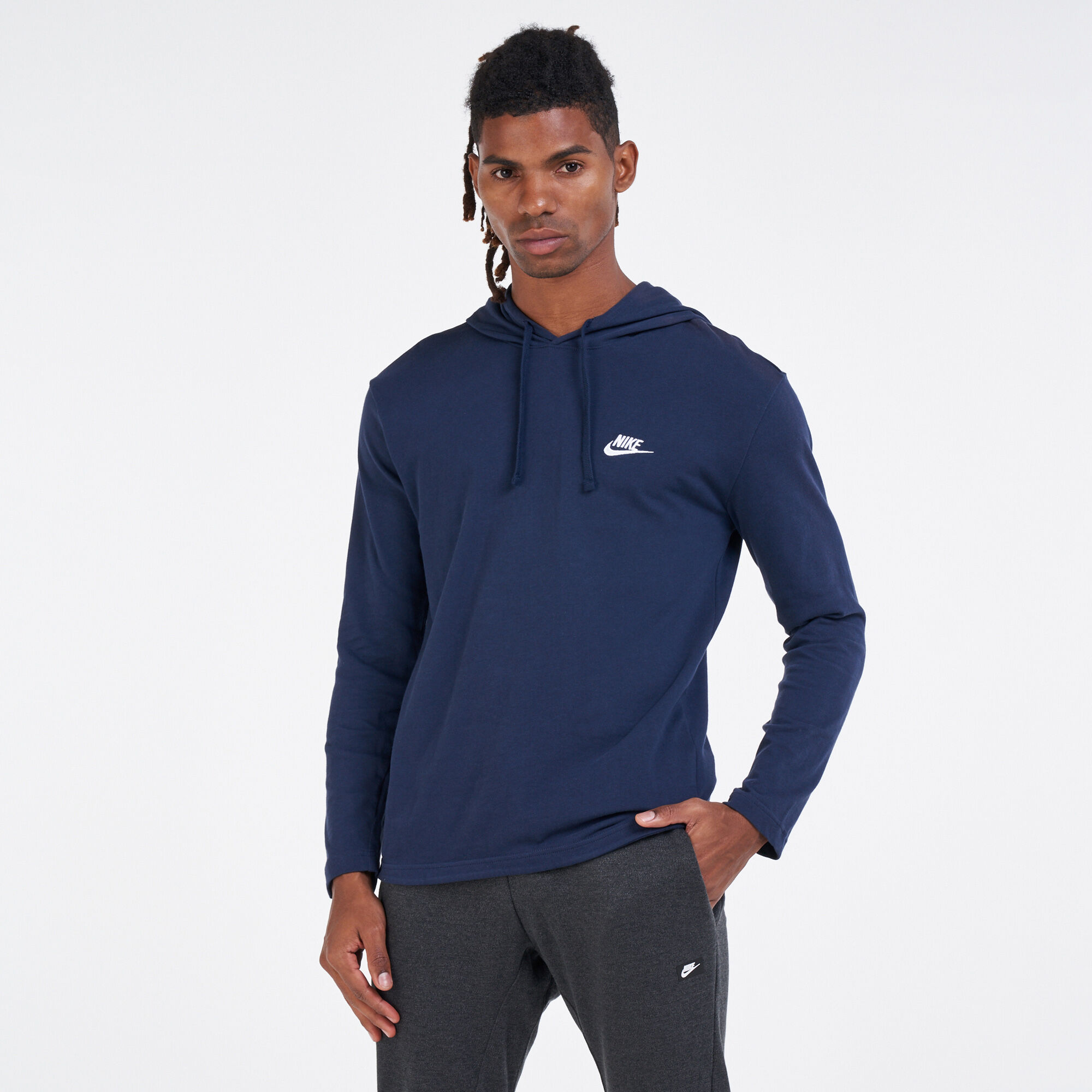 Nike men's sportswear sales club jersey pullover hoodi