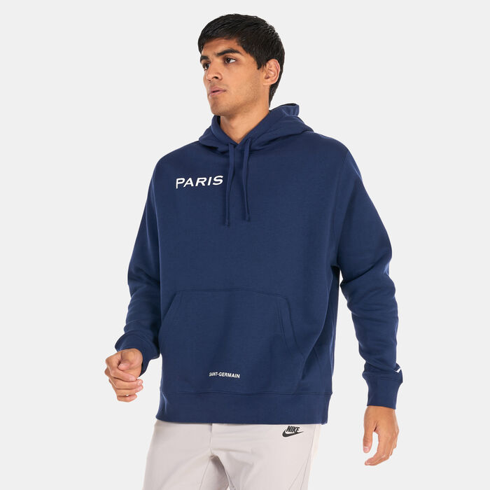 Nike Men's Paris Saint-Germain Club Fleece Pullover Hoodie Blue Nike Men's Paris Saint-Germain Club Fleece Pullover Hoodie Blue image number 0