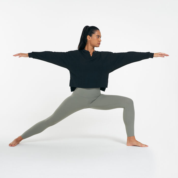 Buy Nike Women's Yoga Dri-FIT Luxe Cover-Up Top Black in KSA -SSS
