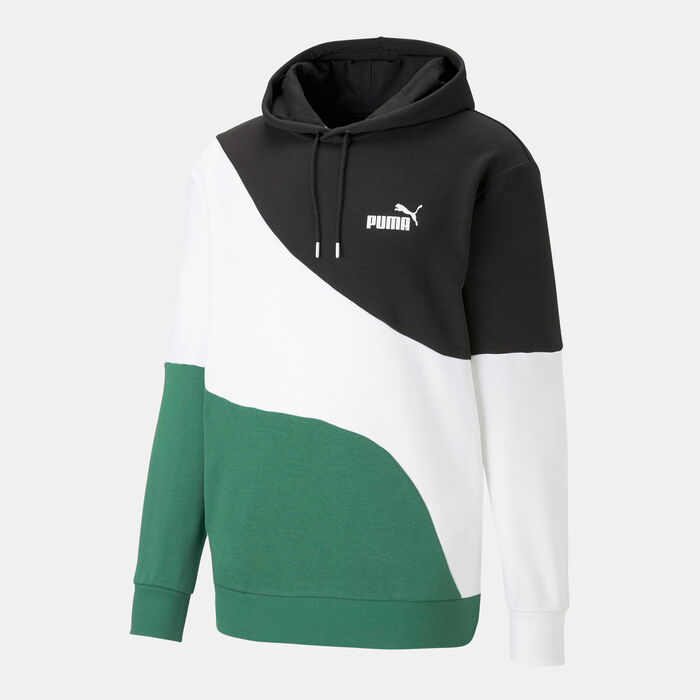 PUMA Men's POWER Cat Hoodie Green image number 0