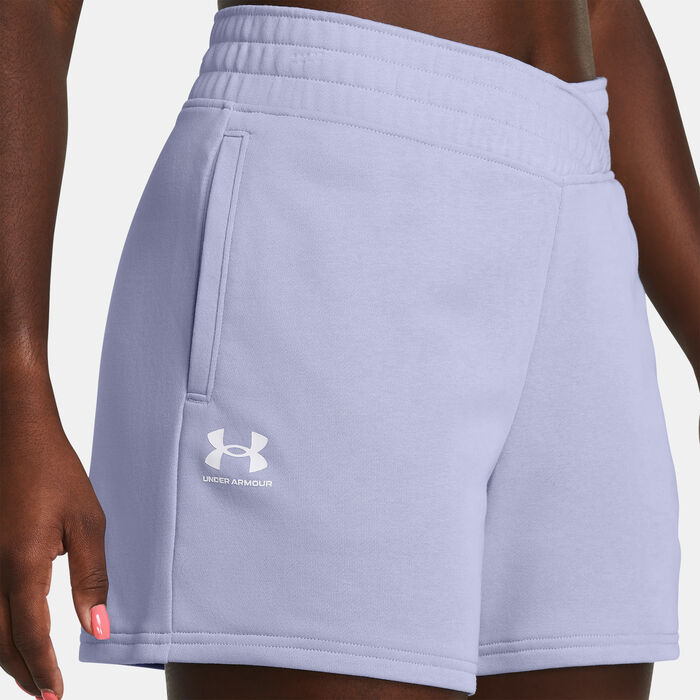 Under Armour Women's Rival Terry Shorts Purple Under Armour Women's Rival Terry Shorts Purple image number 3