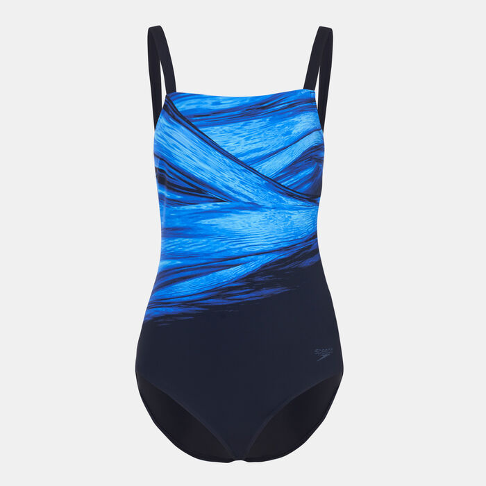 Speedo Women's AmberGlow Shaping One-Piece Swimsuit Black Speedo Women's AmberGlow Shaping One-Piece Swimsuit Black image number 0