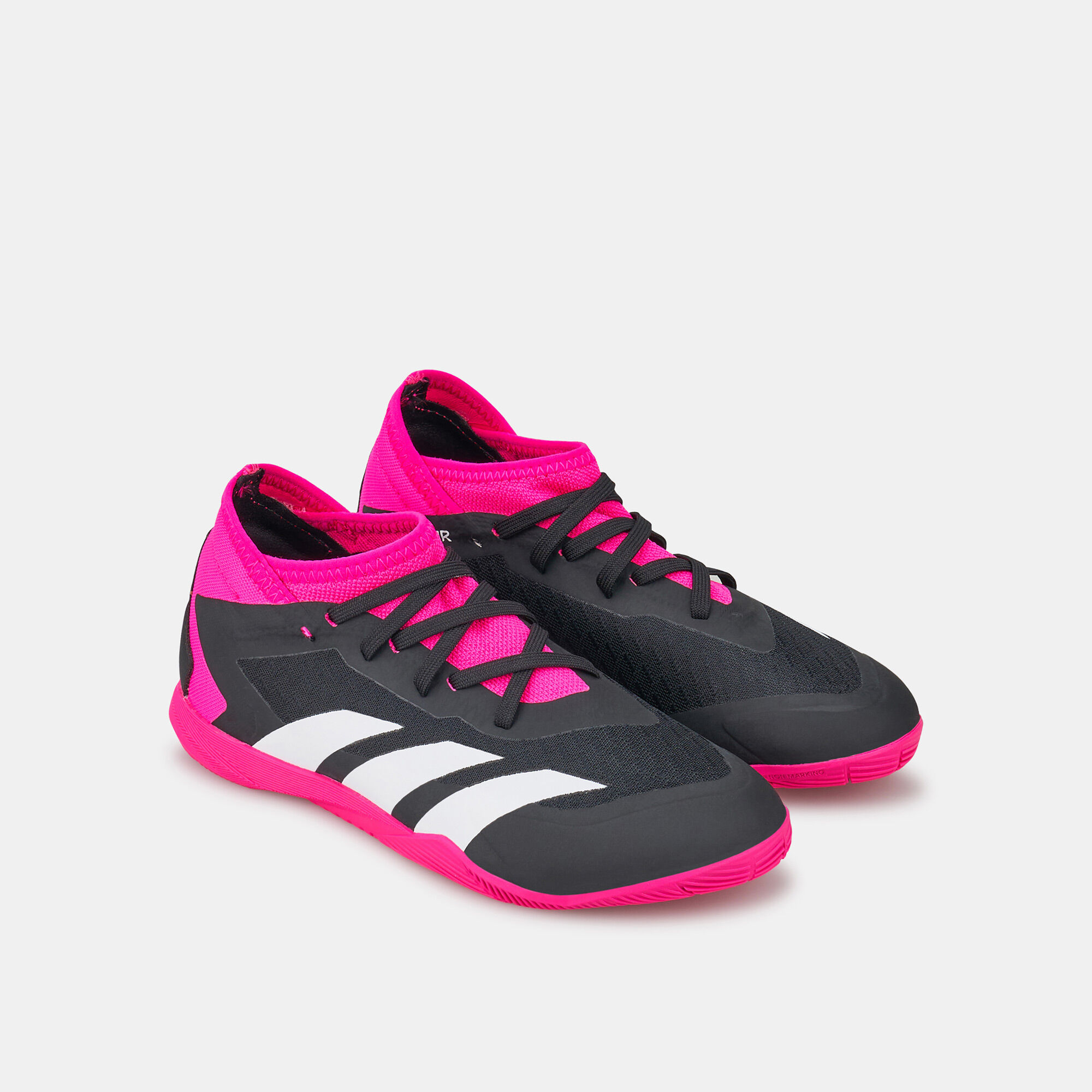 Pink adidas predator indoor soccer shoes top