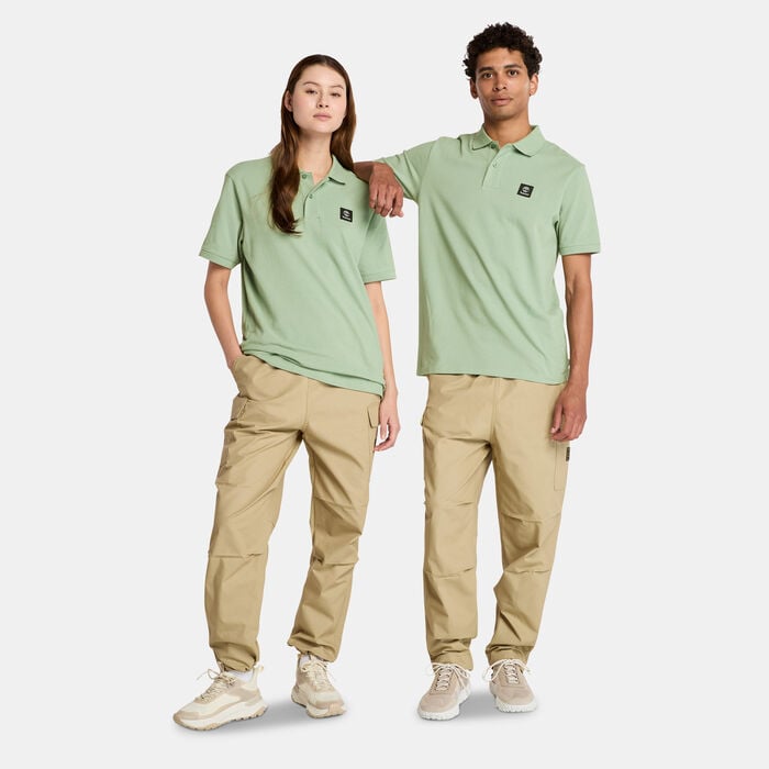 Timberland Men's Woven Badge Polo Shirt Green Timberland Men's Woven Badge Polo Shirt Green image number 2