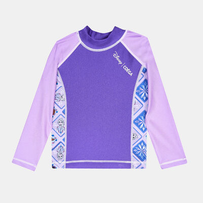 COEGA Kids' Long Sleeves Frozen Rash Guard (Younger Kids) Purple