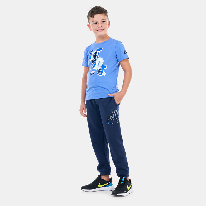 Nike Kids' Sportswear Shine Fleece Sweatpants Blue Nike Kids' Sportswear Shine Fleece Sweatpants Blue image number 2