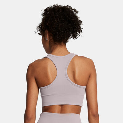Under Armour Women's Vanish Seamless Medium-Support Training Sports Bra Grey