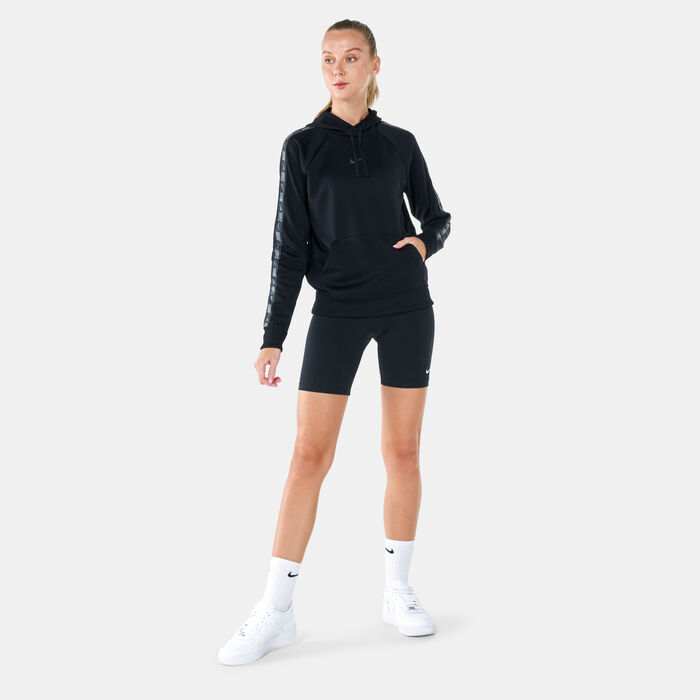 Nike Women's Sportswear Logo Tape Hoodie White Nike Women's Sportswear Logo Tape Hoodie White image number 2