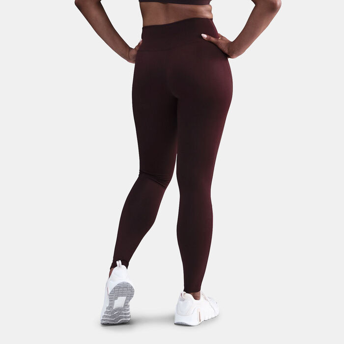 Nike Women's One Seamless Front High-Waisted Leggings Pink Nike Women's One Seamless Front High-Waisted Leggings Pink image number 2