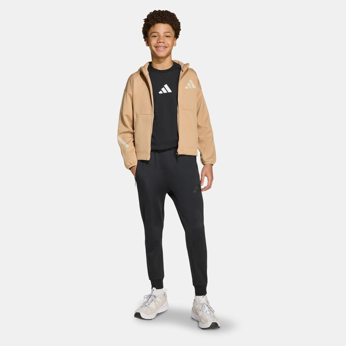adidas Kids' Z.N.E. Hoodie Brown adidas Kids' Z.N.E. Hoodie Brown image number 2