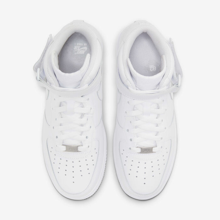 Nike Women's Air Force 1 '07 Mid Shoes White Nike Women's Air Force 1 '07 Mid Shoes White image number 3