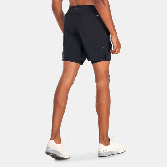 Under Armour Men's UA Launch Elite 2-in-1 Running Shorts (7 inches) Black image number 1
