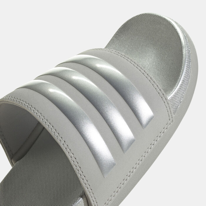 adidas Women's Adilette Comfort Slides Grey adidas Women's Adilette Comfort Slides Grey image number 4