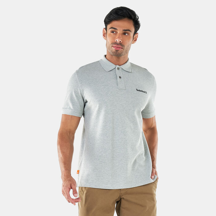 Timberland Men's Small Logo Polo Shirt Grey Timberland Men's Small Logo Polo Shirt Grey image number 0