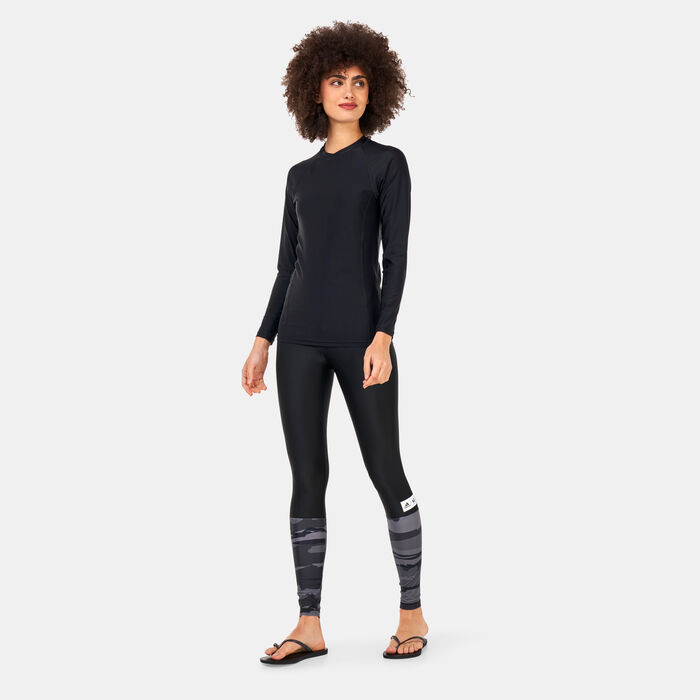 adidas Women's Thebe Magugu Full-Cover Swim Leggings Black image number 2