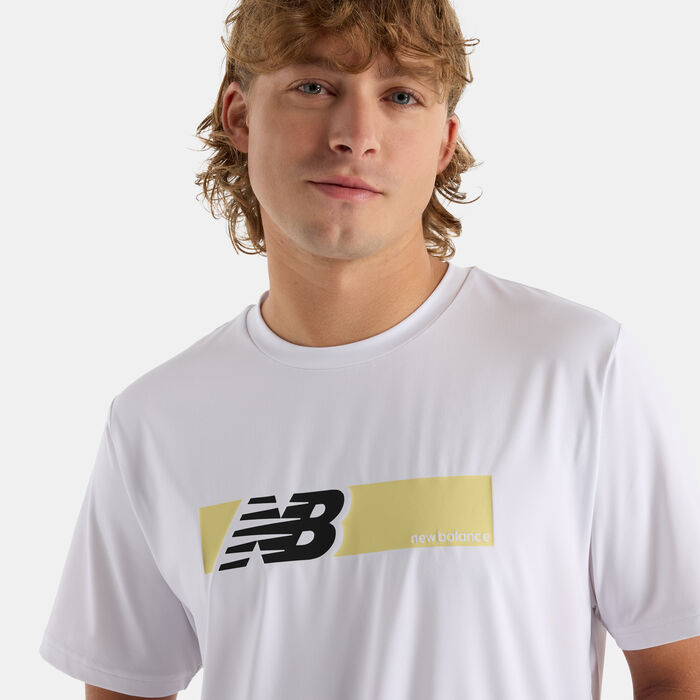 New Balance Men's Box Performance T-Shirt White New Balance Men's Box Performance T-Shirt White image number 3