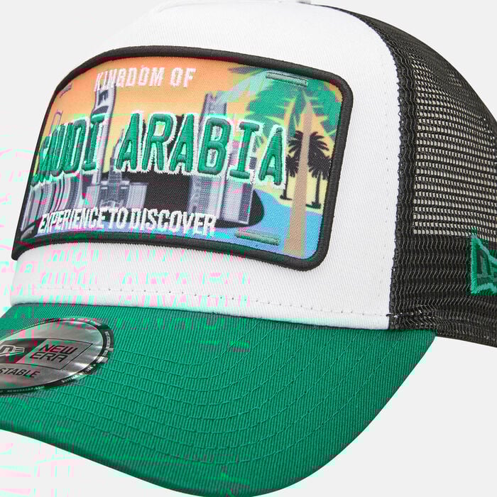 New Era Men's Saudi Patch Trucker Cap White New Era Men's Saudi Patch Trucker Cap White image number 2