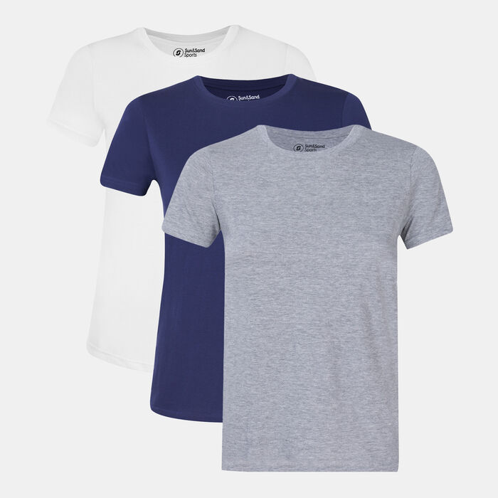 Sun and Sand Sports Women's T-Shirt (3 Pack) Multi-Color image number 0