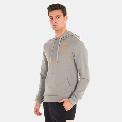 EA7 Emporio Armani Men's Train Logo Series Special Logo Hoodie Grey