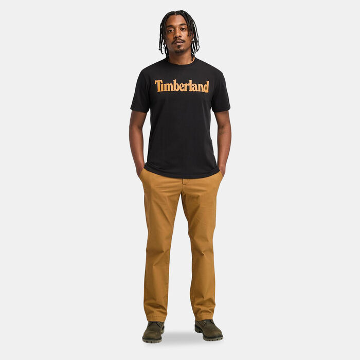 Timberland Men's Linear Logo Non-Ringer T-Shirt Black Timberland Men's Linear Logo Non-Ringer T-Shirt Black image number 2