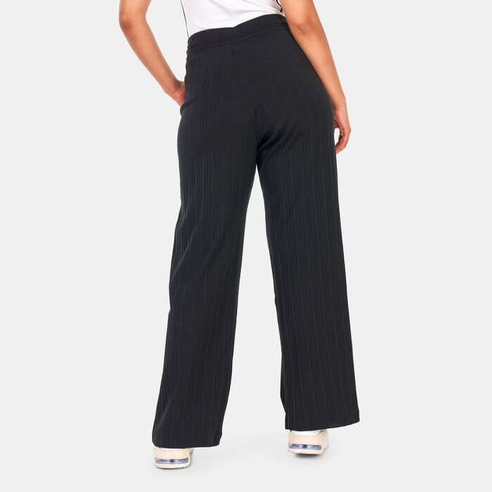 Nike Women's Ribbed Jersey Wide-Leg Pants White Nike Women's Ribbed Jersey Wide-Leg Pants White image number 1