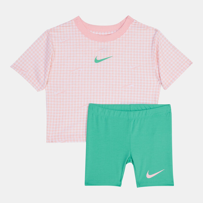 Nike Kids' Boxy T-Shirt and Shorts Set Green image number 0