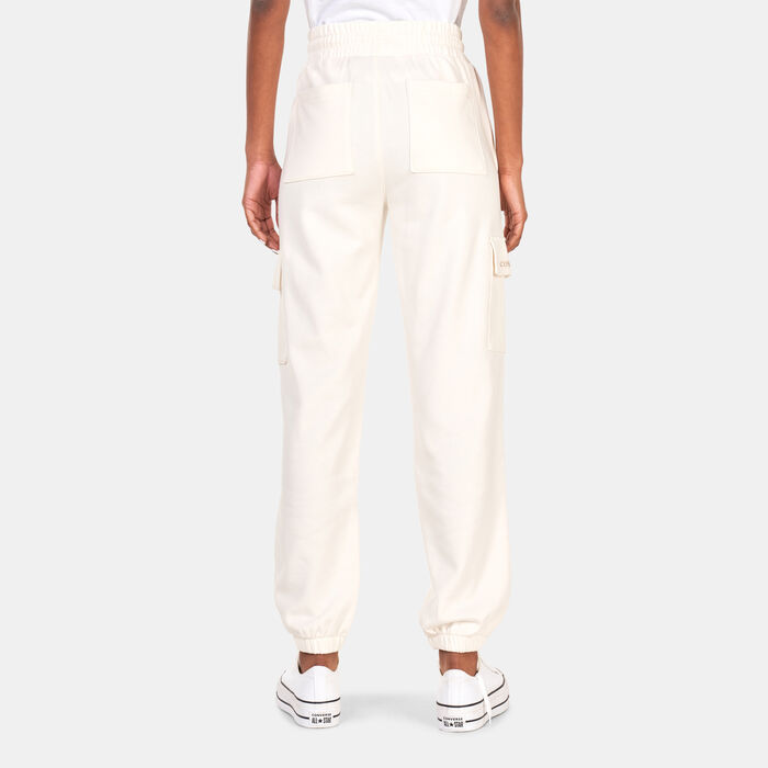 Converse Women's Fashion Knit Cargo Joggers White image number 1