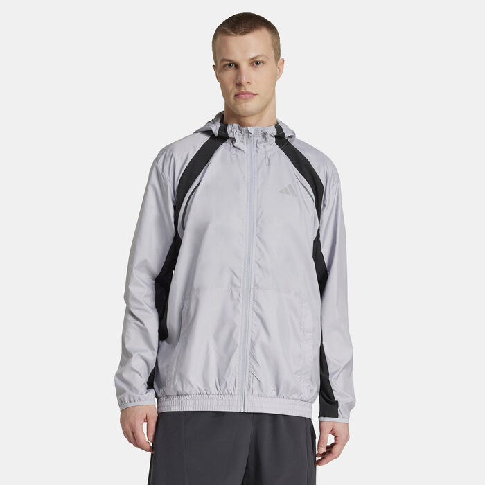 adidas Men's Tech Apparel Windbreaker Grey adidas Men's Tech Apparel Windbreaker Grey image number 0