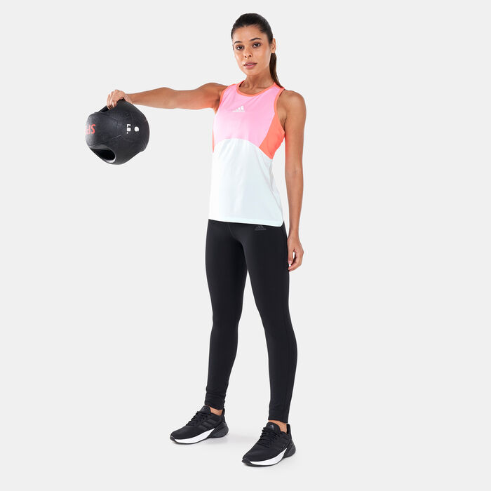 adidas Women's Tennis Aeroknit Y Tank Top Pink image number 2