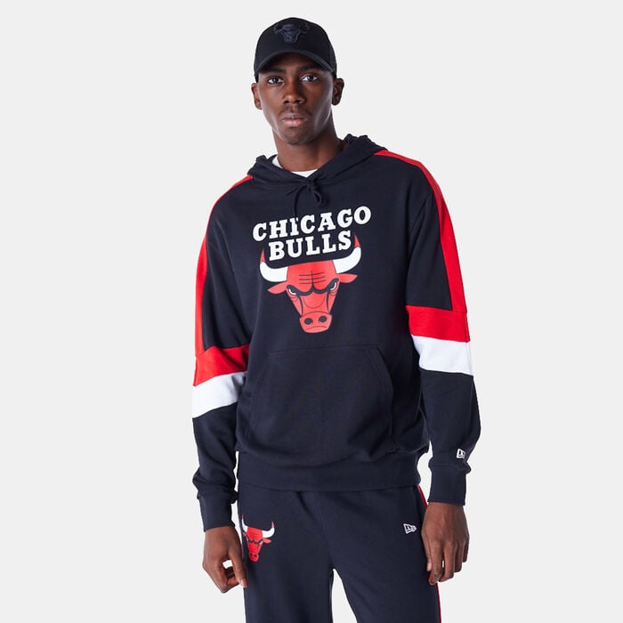 New Era Men's NBA Chicago Bulls Colourblock Hoodie Black New Era Men's NBA Chicago Bulls Colourblock Hoodie Black image number 0